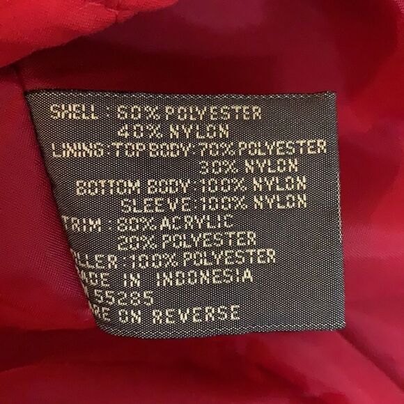 EXPRESS red coat front zipper four front pockets detachable collar - Picture 8 of 8